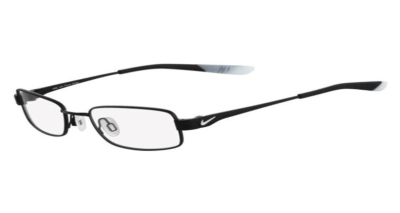Black Nike rectangular eyeglasses frame.