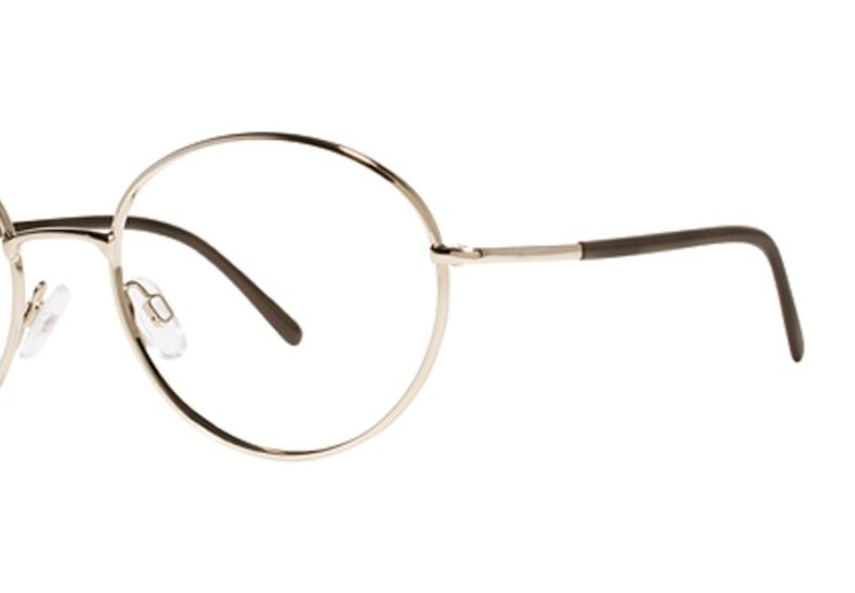 Gold round eyeglasses frame.