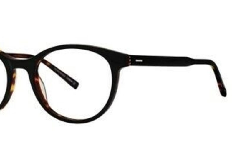 Round tortoiseshell eyeglasses frame.