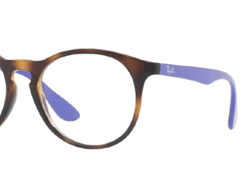 Ray-Ban round tortoiseshell glasses.