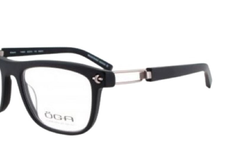 Black GA eyeglasses, modern design.