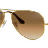 Brown gradient Ray-Ban aviator sunglasses.