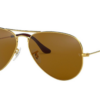 Ray-Ban brown aviator sunglasses.