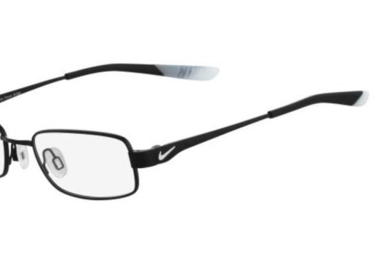 Black Nike rectangular eyeglasses frame.