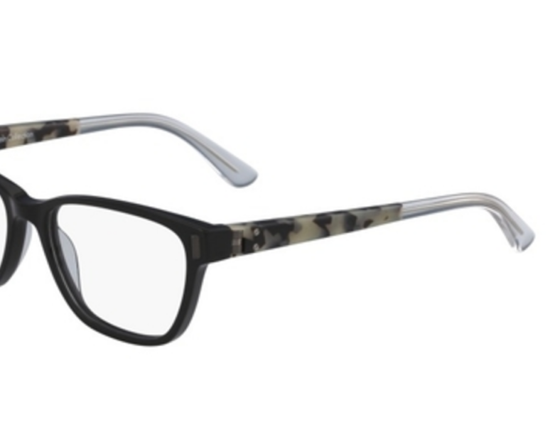 Black and tortoise eyeglasses frame.