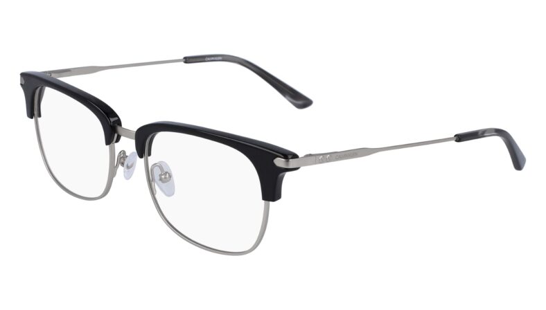 Calvin Klein eyeglasses, black and silver.